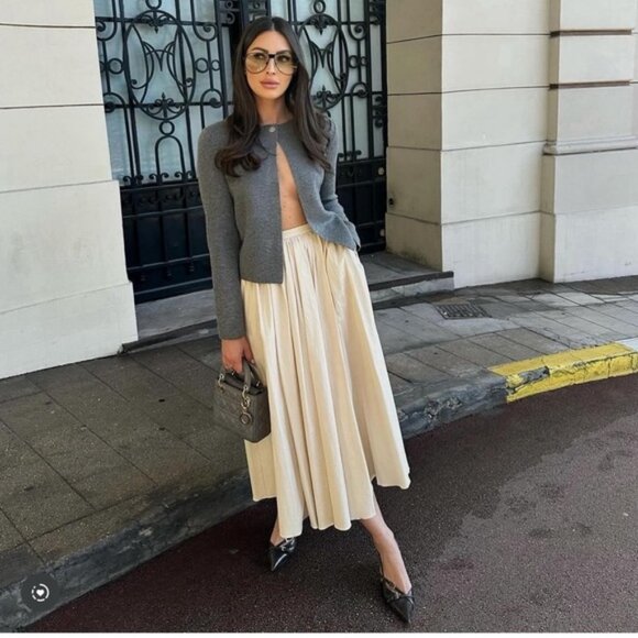 ZARA RUFFLY WAIST SKIRT ZW COLLECTION - Picture 7 of 11